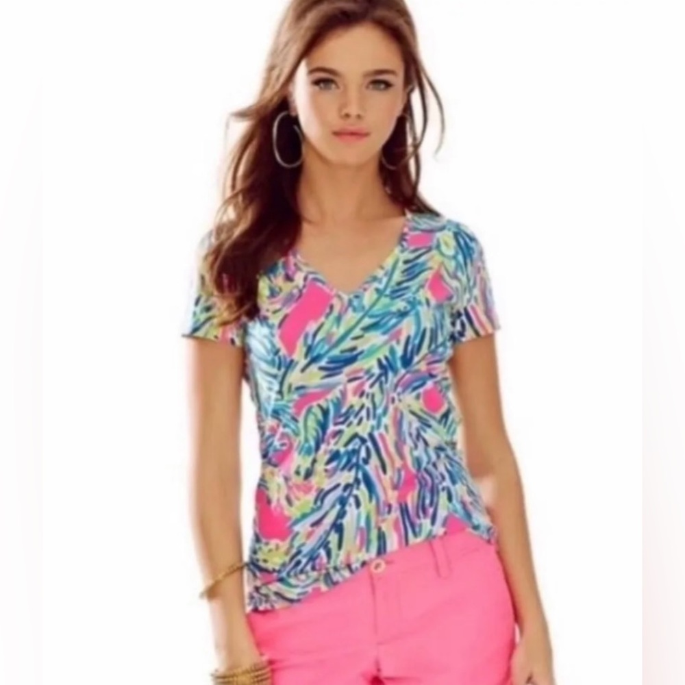 Lilly Pulitzer, Michelle Top in Palm Reader, Size XS